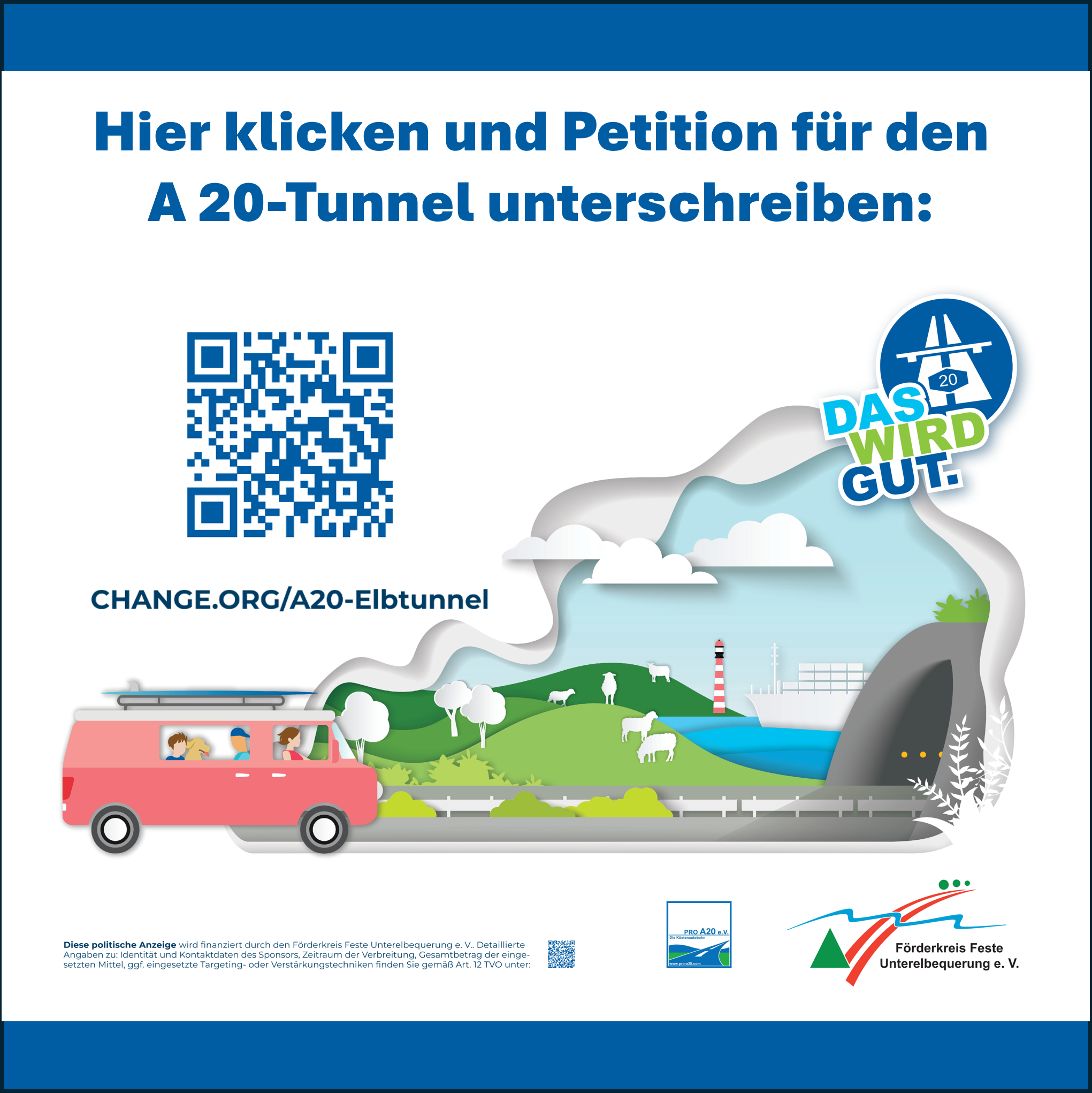 Bild, mit dem auf die Petition für den A 20-Elbtunnel verlinkt wird.